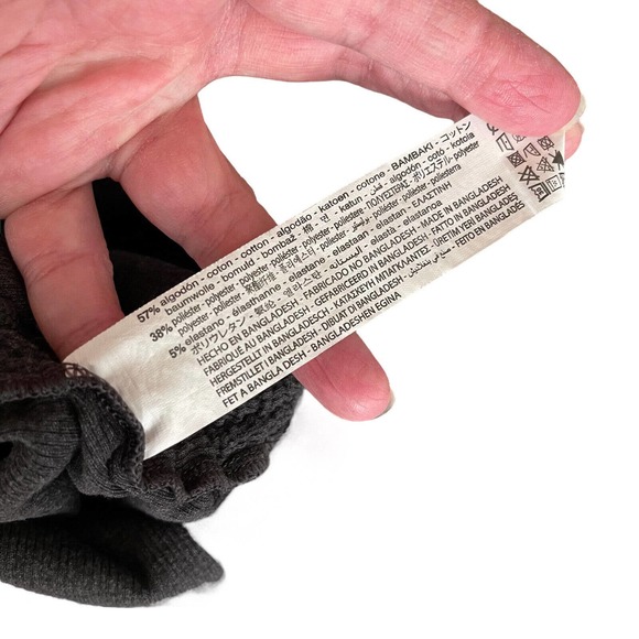 ZARA Small Ruched Ribbed Dress Mini Short Sleeve Dark Gray Short Stretch - Picture 4 of 10